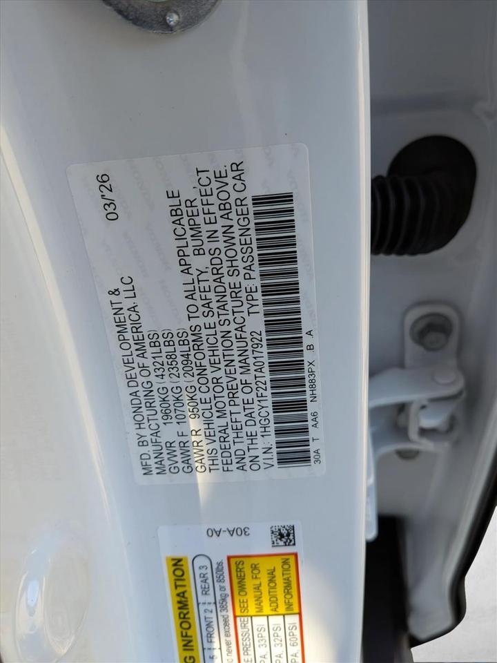 2026 Honda Accord Sedan LX Roseville CA