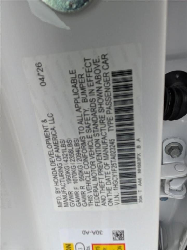 2026 Honda Accord Sedan LX Roseville CA