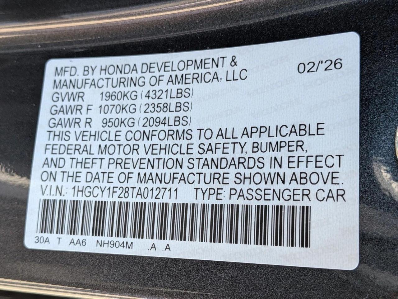 2026 Honda Accord Sedan LX Roseville CA