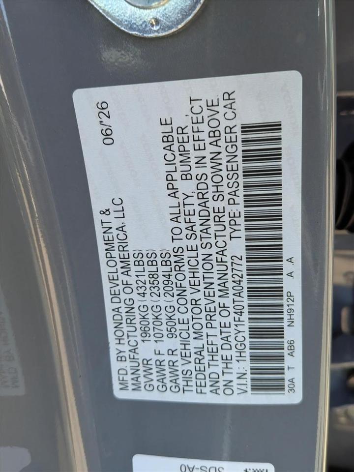 2026 Honda Accord Sedan SE Roseville CA