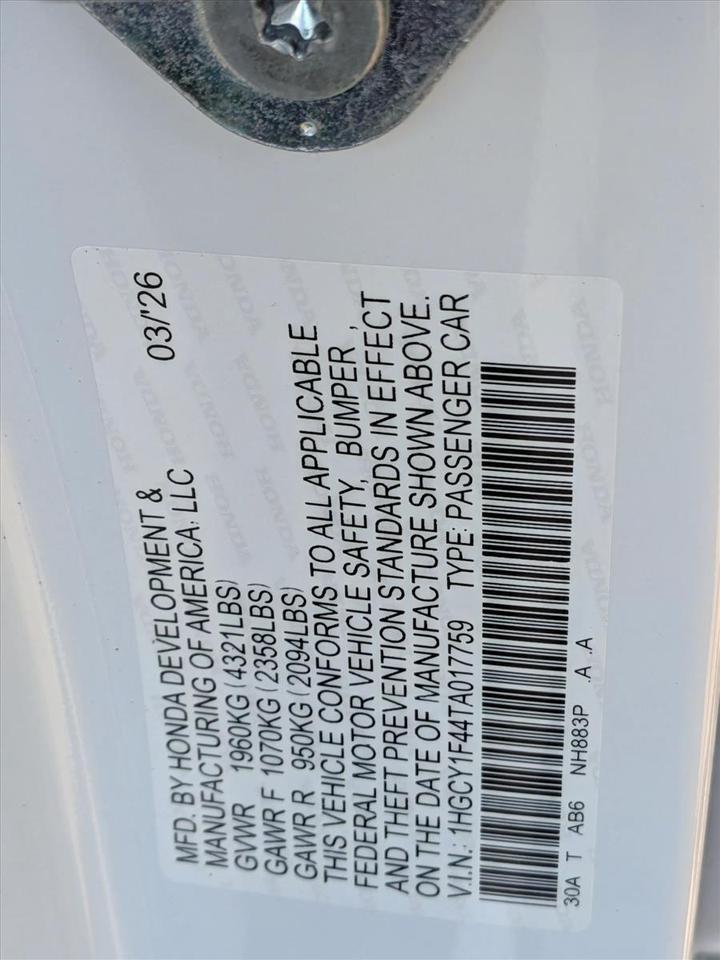 2026 Honda Accord Sedan SE Roseville CA