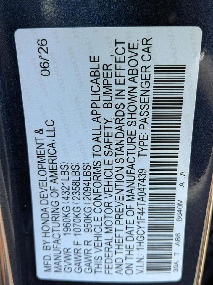 2026 Honda Accord Sedan SE Roseville CA