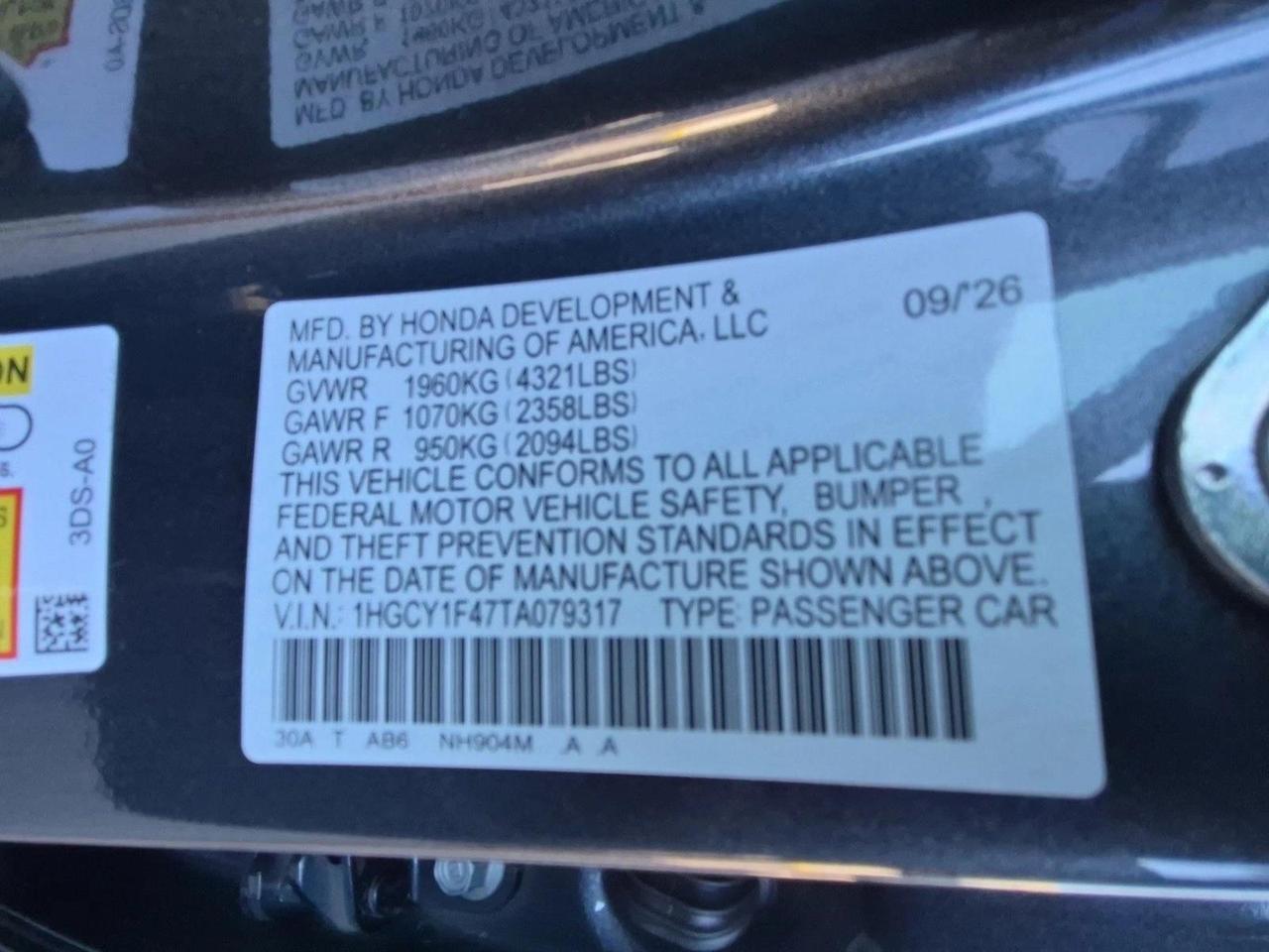 2026 Honda Accord Sedan SE Roseville CA