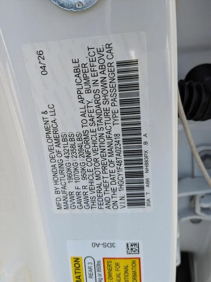 2026 Honda Accord Sedan SE Roseville CA