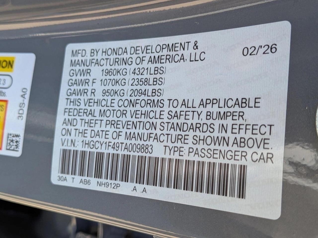 2026 Honda Accord Sedan SE Roseville CA