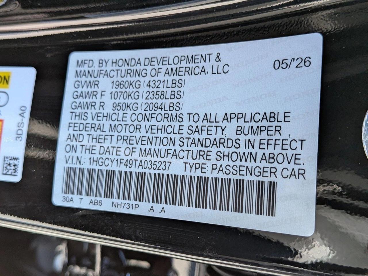 2026 Honda Accord Sedan SE Roseville CA
