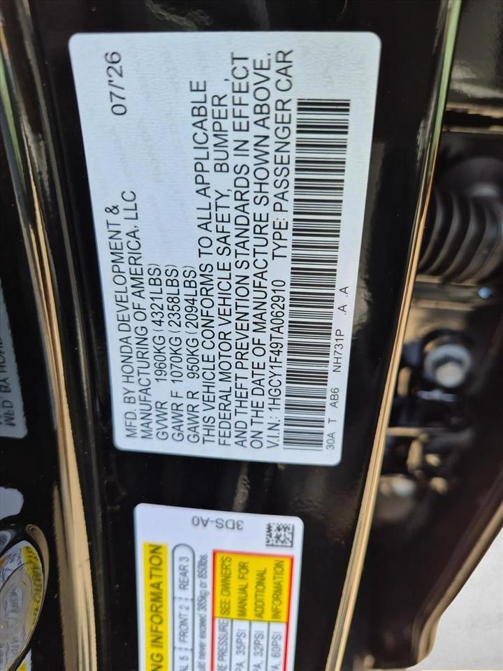 2026 Honda Accord Sedan SE Roseville CA