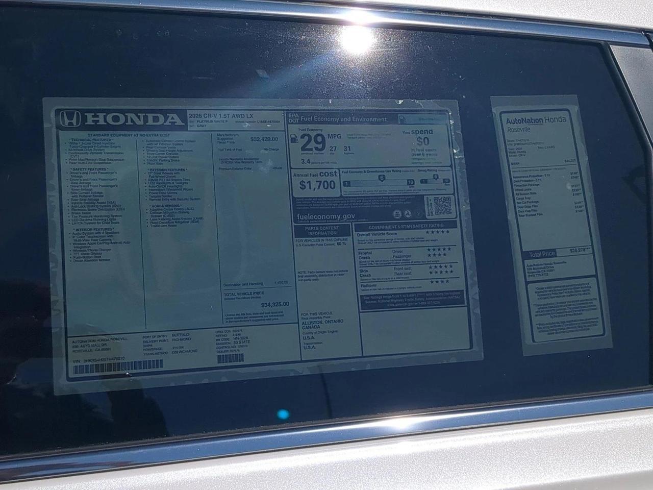 2026 Honda CR-V LX Roseville CA