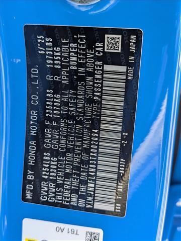 2026 Honda Civic Hatchback Hybrid Sport Roseville CA