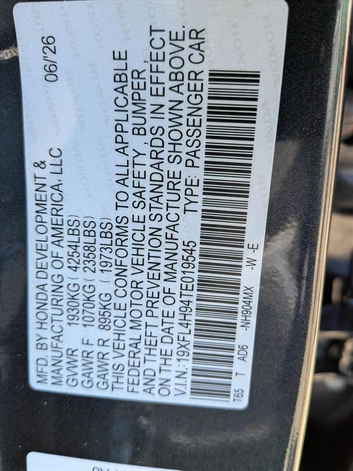 2026 Honda Civic Hatchback Hybrid Sport Touring Roseville CA