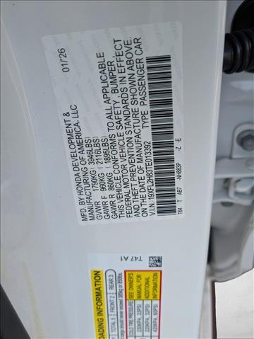 2026 Honda Civic Hatchback Sport Roseville CA