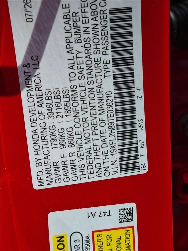 2026 Honda Civic Hatchback Sport Roseville CA