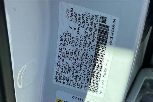 2026 Honda Civic LX Roseville CA
