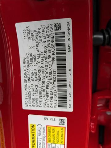 2026 Honda Civic Sedan Hybrid Sport Touring Roseville CA