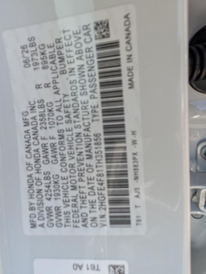 2026 Honda Civic Sedan Hybrid Sport Touring Roseville CA