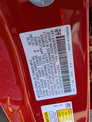 2026 Honda Civic Sedan Hybrid Sport Touring Roseville CA