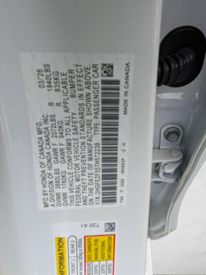 2026 Honda Civic Sedan Sport Roseville CA