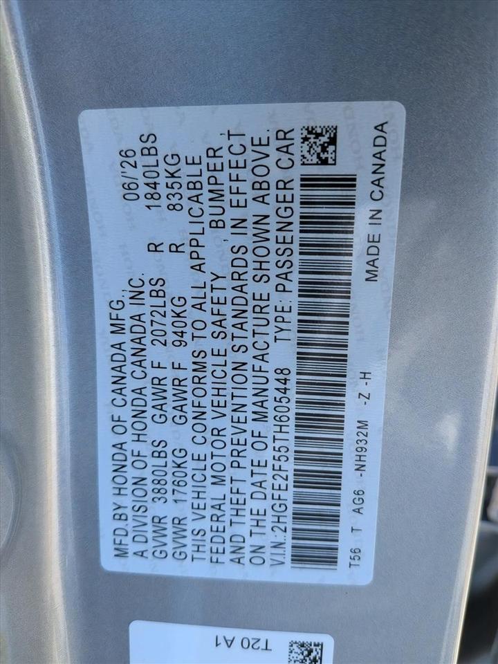 2026 Honda Civic Sedan Sport Roseville CA