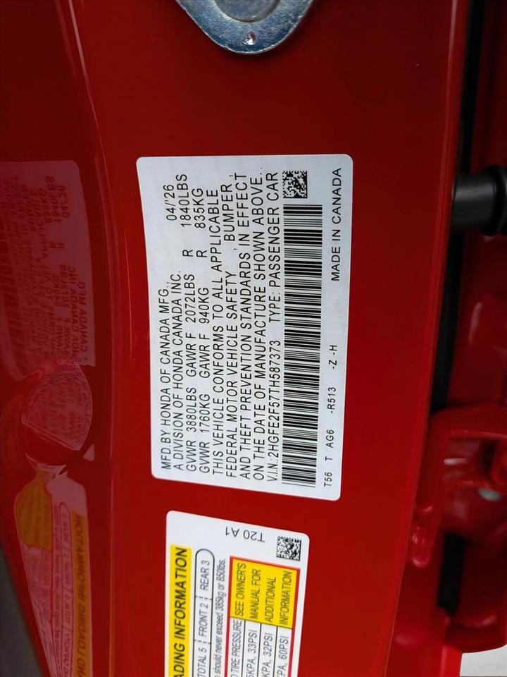 2026 Honda Civic Sedan Sport Roseville CA