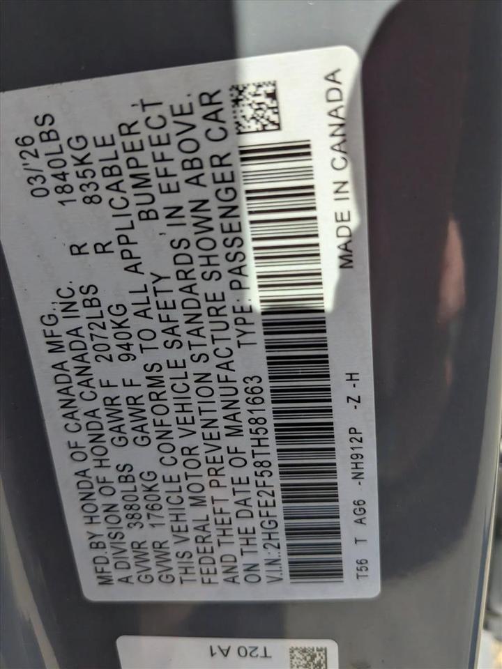 2026 Honda Civic Sedan Sport Roseville CA