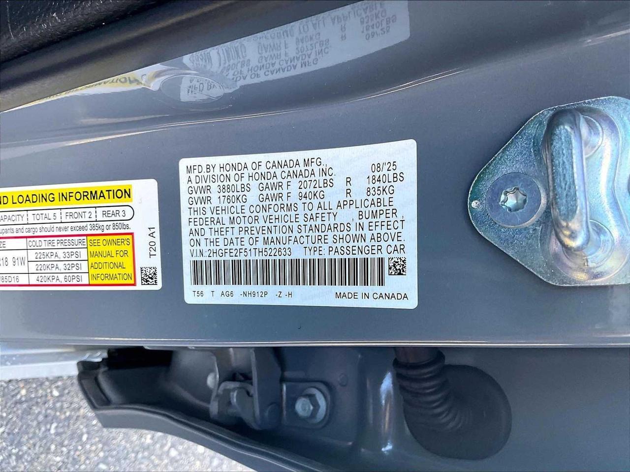 2026 Honda Civic Sport Roseville CA