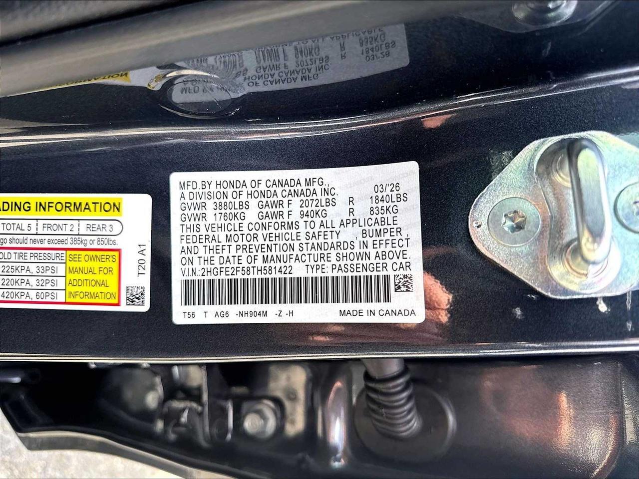2026 Honda Civic Sport Roseville CA
