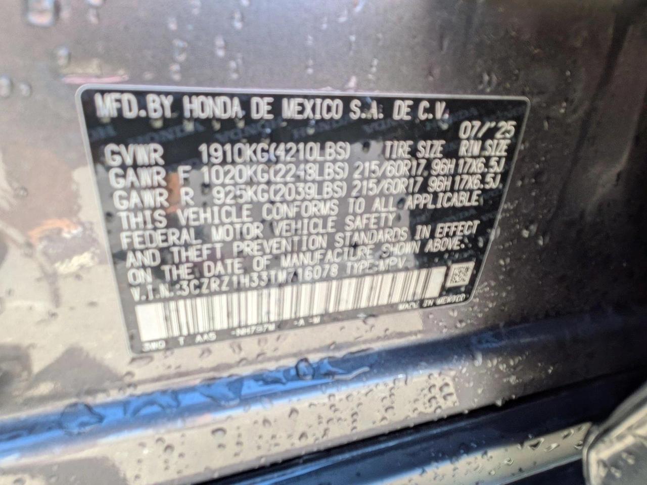 2026 Honda HR-V LX Roseville CA