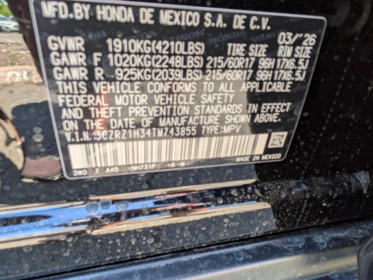 2026 Honda HR-V LX Roseville CA