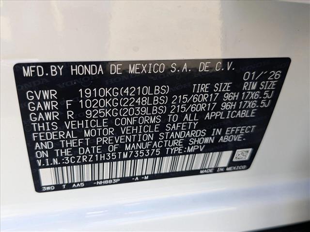 2026 Honda HR-V LX Roseville CA