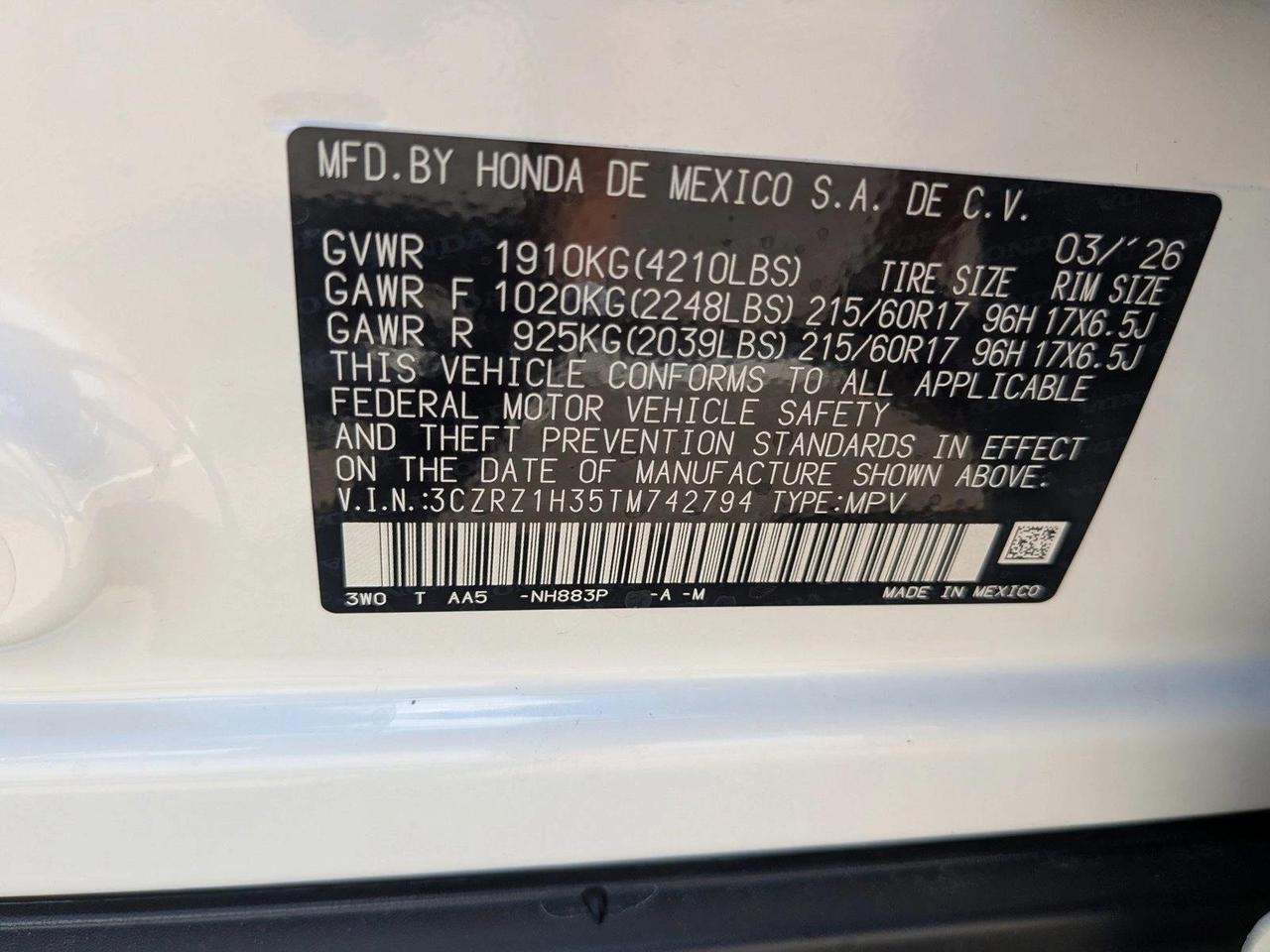 2026 Honda HR-V LX Roseville CA