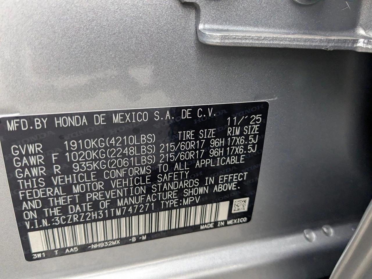 2026 Honda HR-V LX Roseville CA