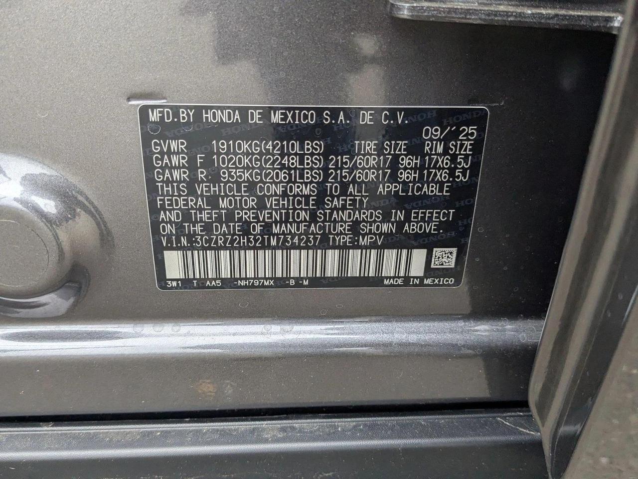 2026 Honda HR-V LX Roseville CA