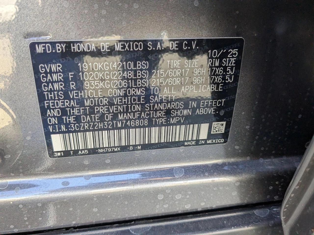 2026 Honda HR-V LX Roseville CA
