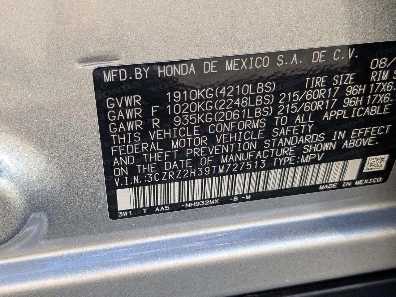 2026 Honda HR-V LX Roseville CA