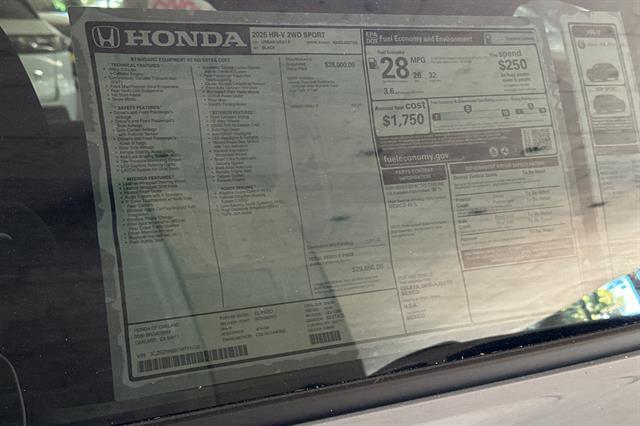 2026 Honda HR-V Sport Oakland CA