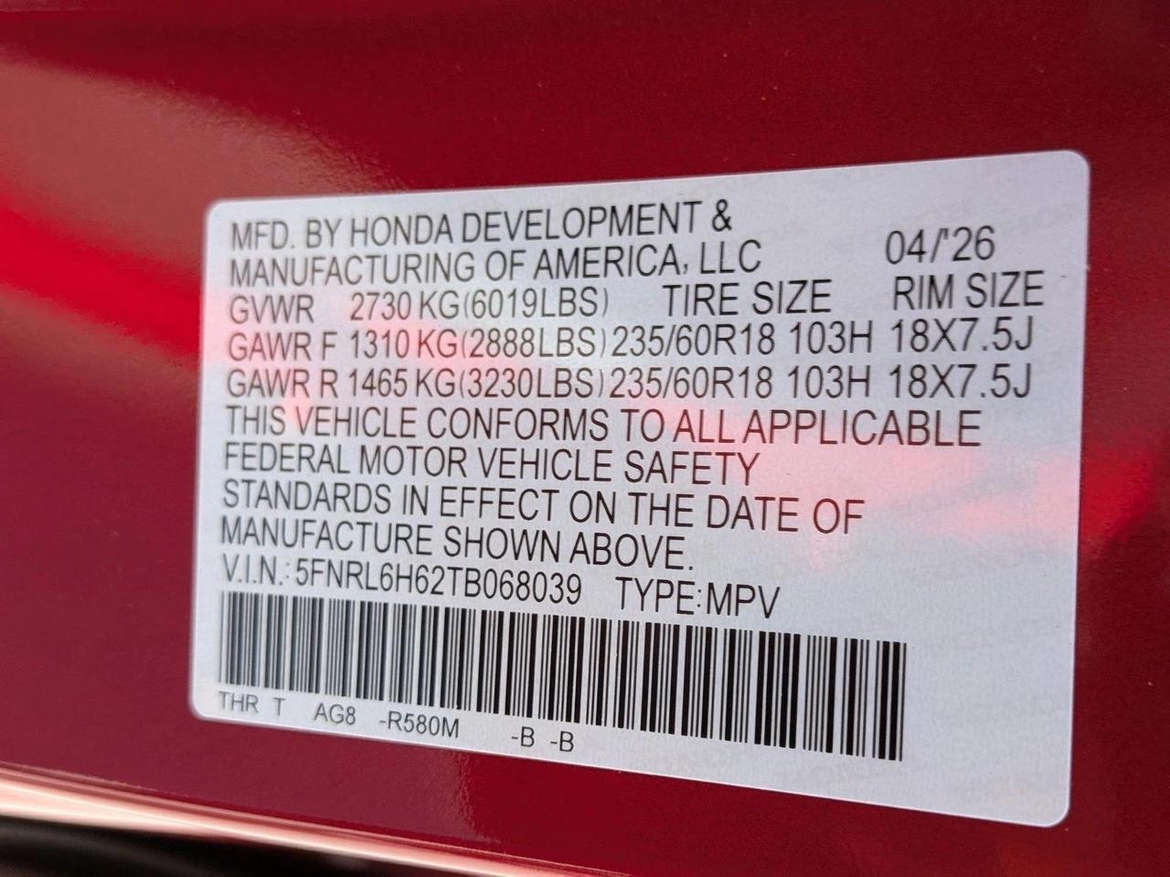 2026 Honda Odyssey EX-L Roseville CA