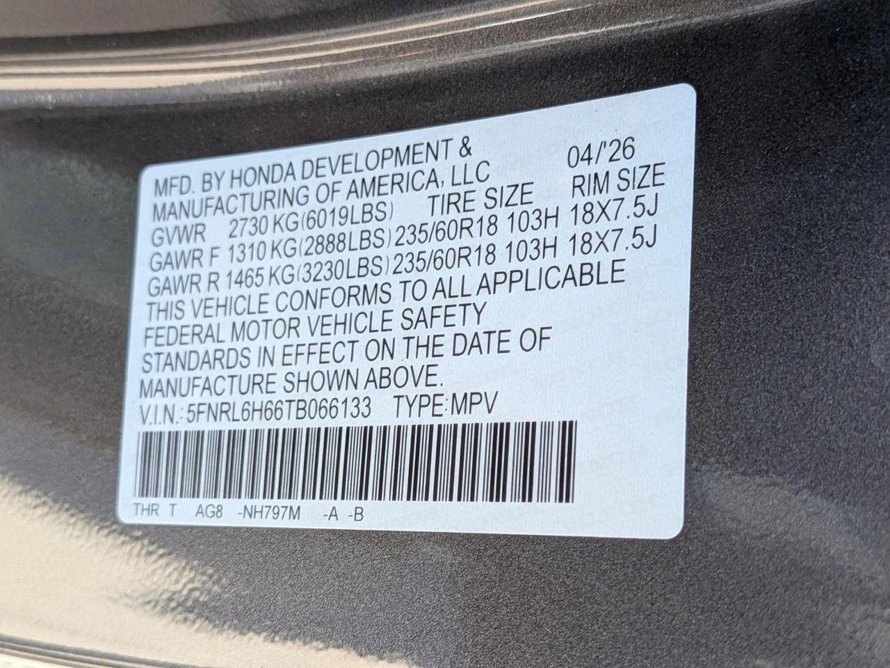 2026 Honda Odyssey EX-L Roseville CA