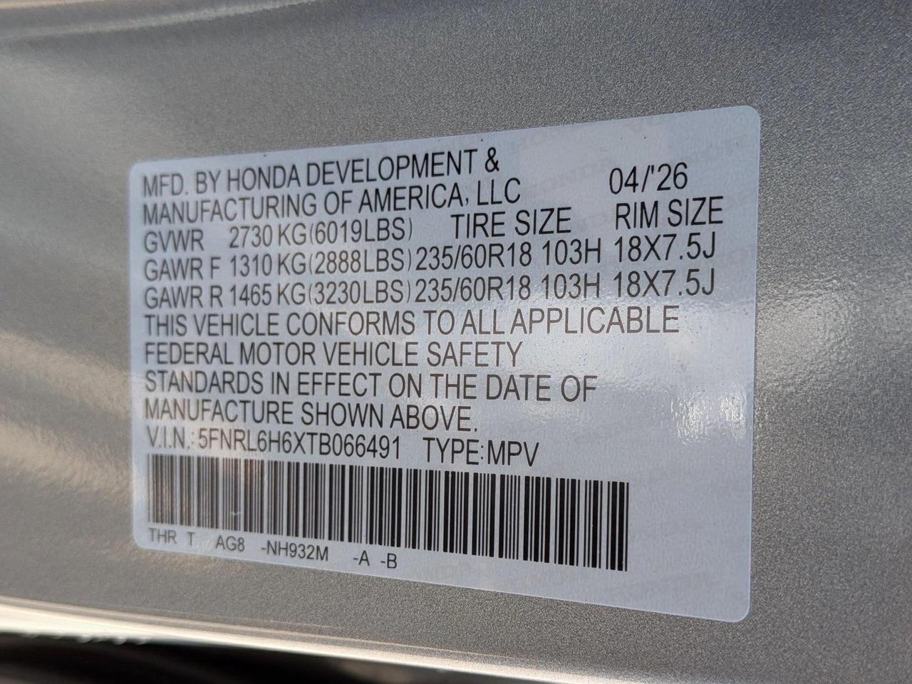 2026 Honda Odyssey EX-L Roseville CA