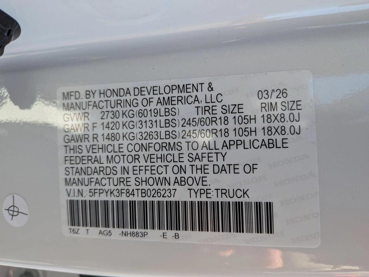 2026 Honda Ridgeline Black Edition Roseville CA