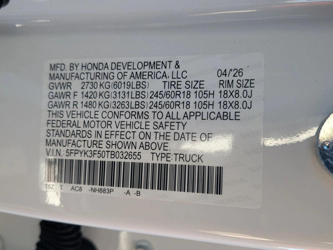 2026 Honda Ridgeline RTL Roseville CA