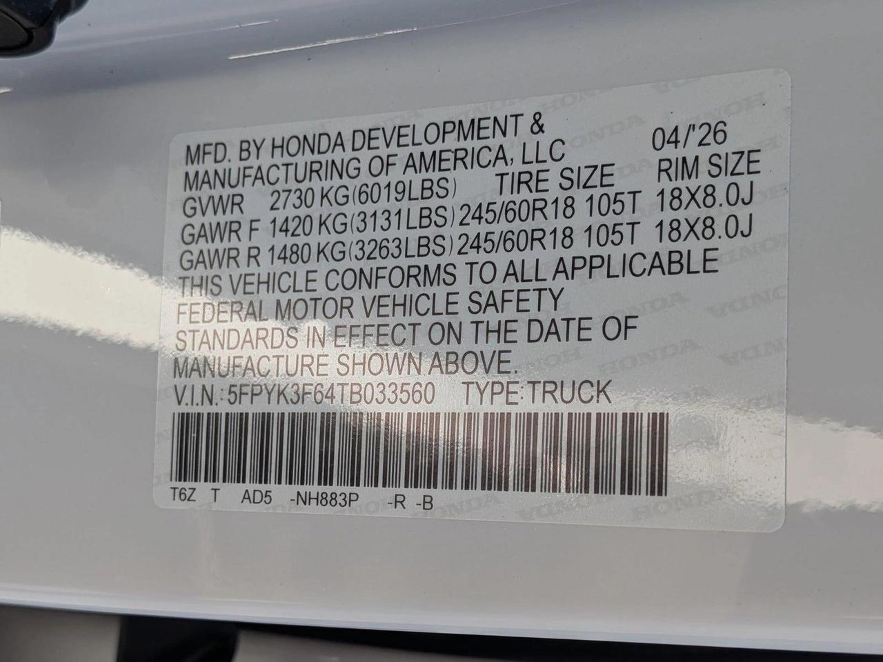 2026 Honda Ridgeline TrailSport Roseville CA