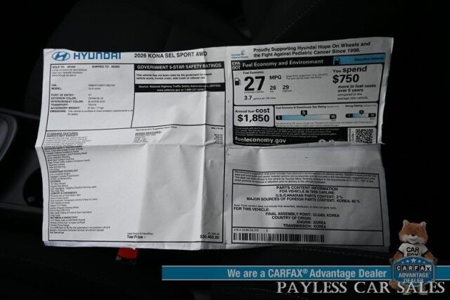 2026 Hyundai Kona SEL Sport Anchorage AK
