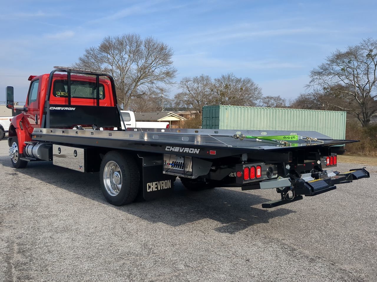 2026 International MV607 equipped with 21.5ft Chevron LCG Rollback Winder GA