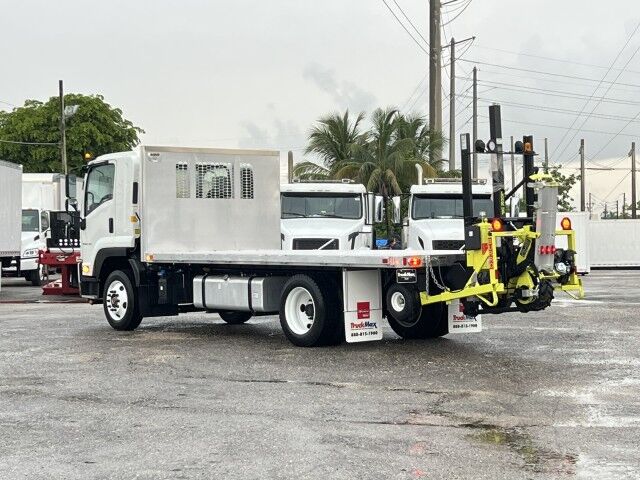 2026 Isuzu FTR 18' Aluminum Flatbed Truck with Truck Mounted Forklift. Order Today!