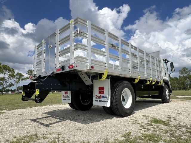2026 Isuzu FTR 18' Aluminum Stake Bed Truck with 4K Truck Mounted Forklift Homestead FL