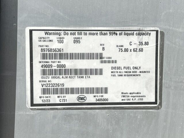 2026 Isuzu FTR 26&apos; Dry Box Truck with 3,300 lb. Lift Gate Homestead FL