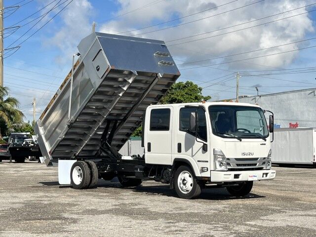 2026 Isuzu NPR-HD Crew Cab GAS 14' BABCO Aluminum Landscape Dump Truck