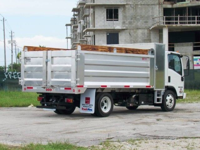 2026 Isuzu NPR-XD 13' BABCO Aluminum Landscape Dump Truck with tunnel box