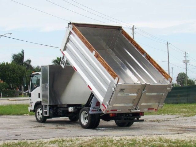 2026 Isuzu NPR-XD 13' BABCO Aluminum Landscape Dump Truck with tunnel box