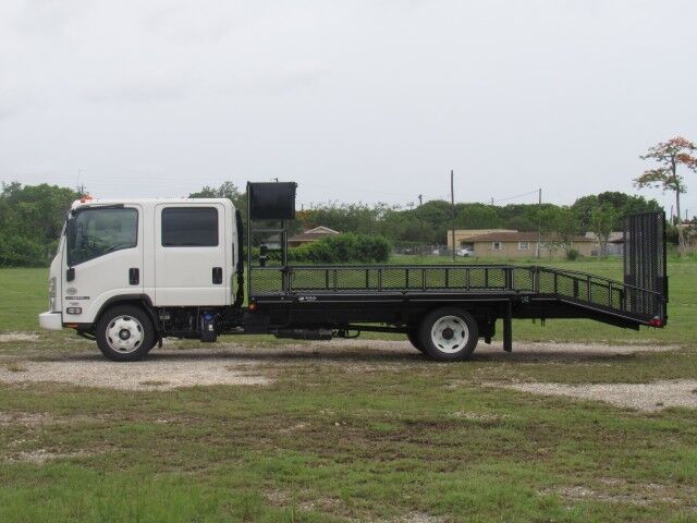 2026 Isuzu NPR-XD Crew Cab 14+5 Steel Landscape Flatbed Dove Tail